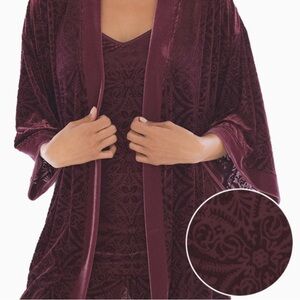 Soma Velvet Burgundy Robe Set